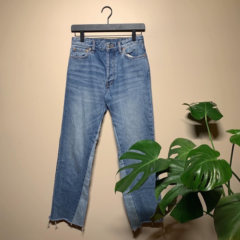 NWOT Free People high-rise multi-hue denim